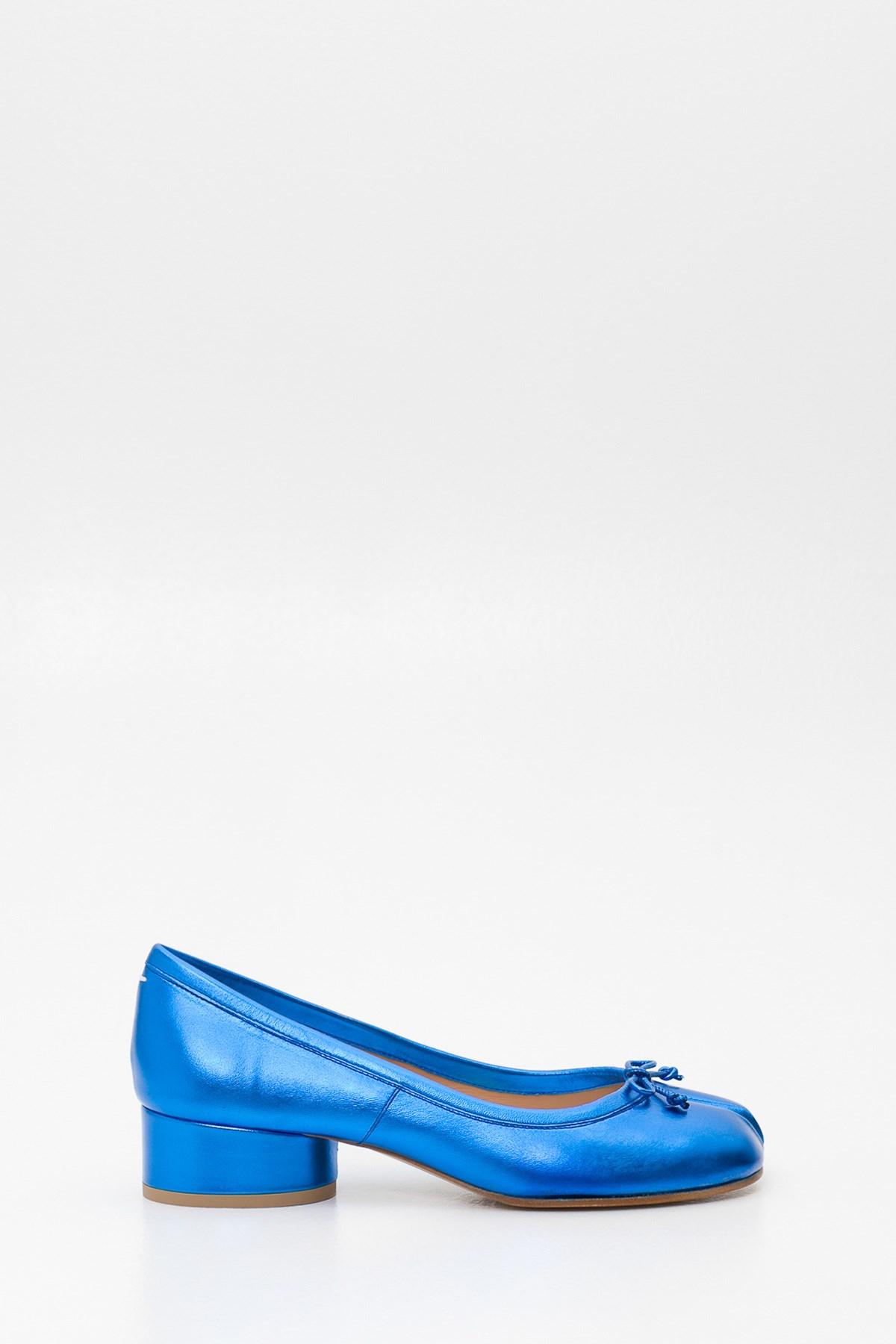 Maison Margiela Leather Tabi Ballerina Pumps in Blue -