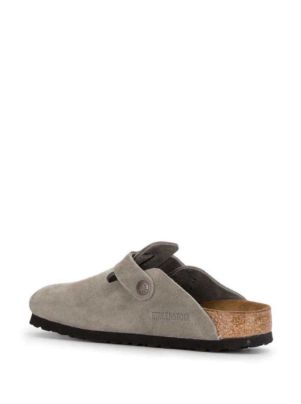 Taupe store suede mules