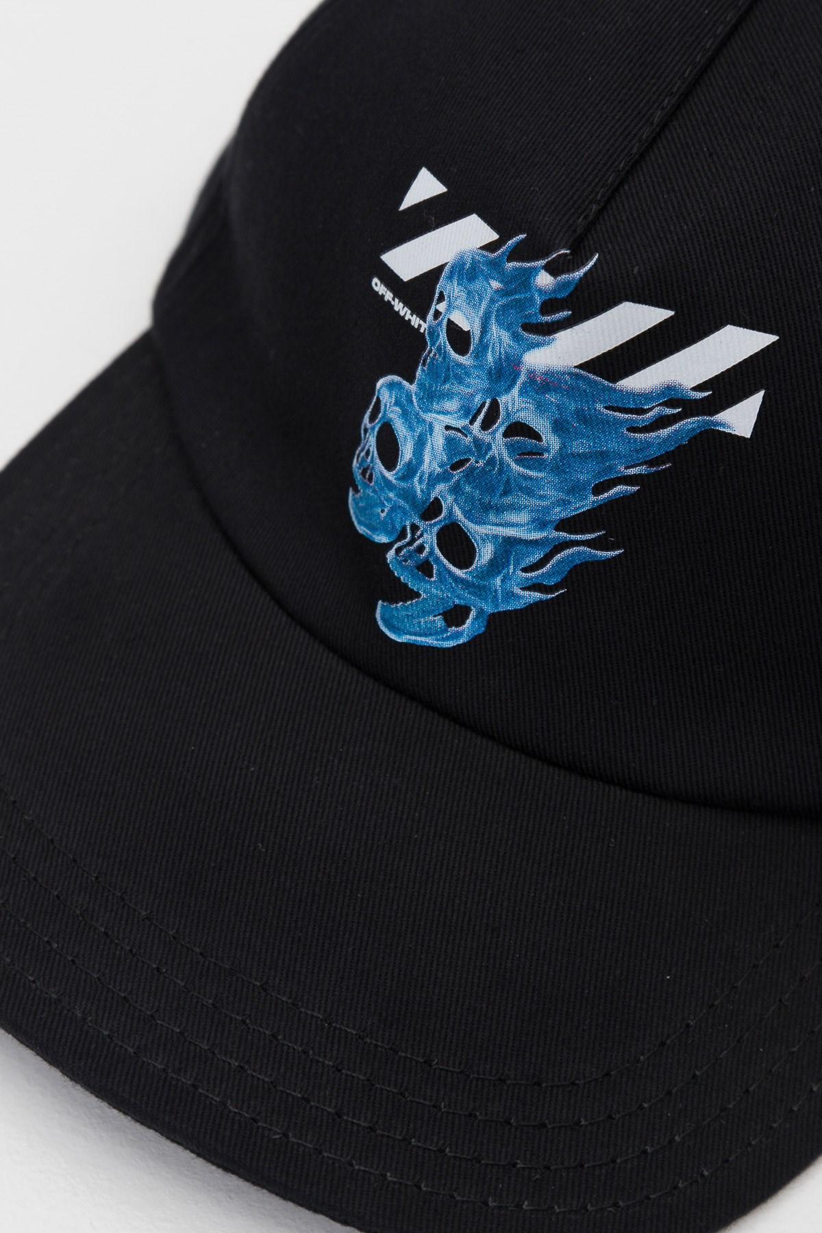off white skull cap