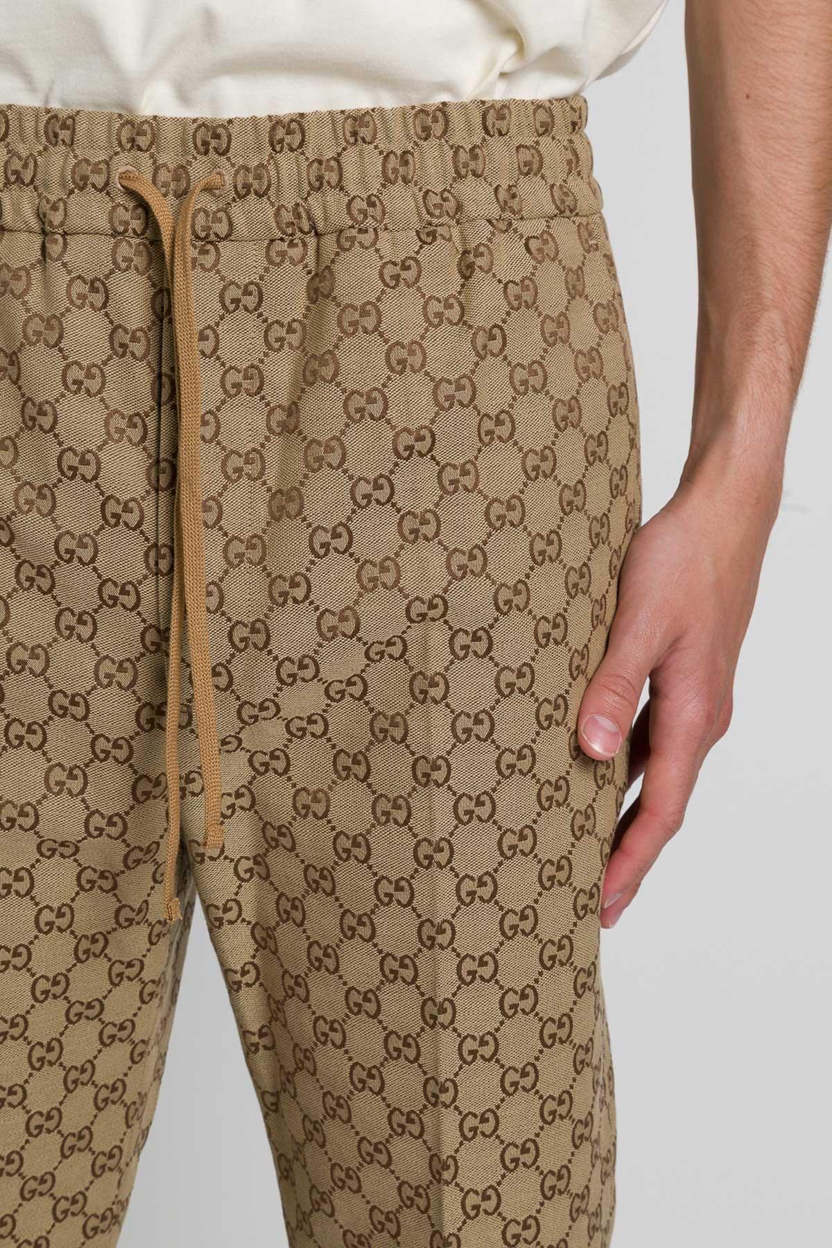 Cotton canvas pant with Gucci label