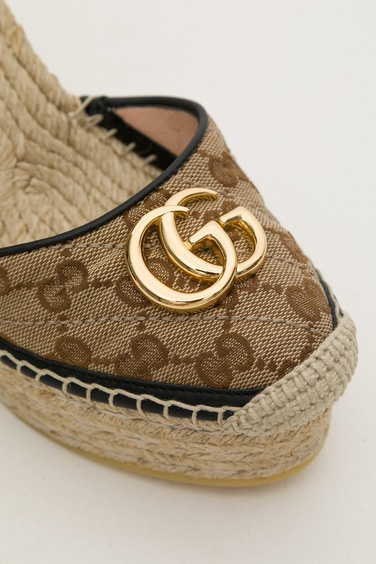 Gucci Platform Espadrille In GG Supreme Matelassé Canvas - Lyst