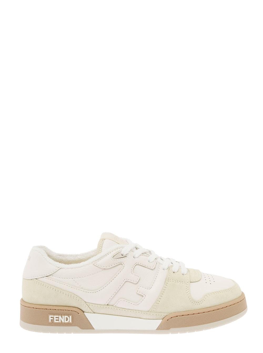 Fendi 'match' Low-top Sneakers In Suede Man in White for Men | Lyst