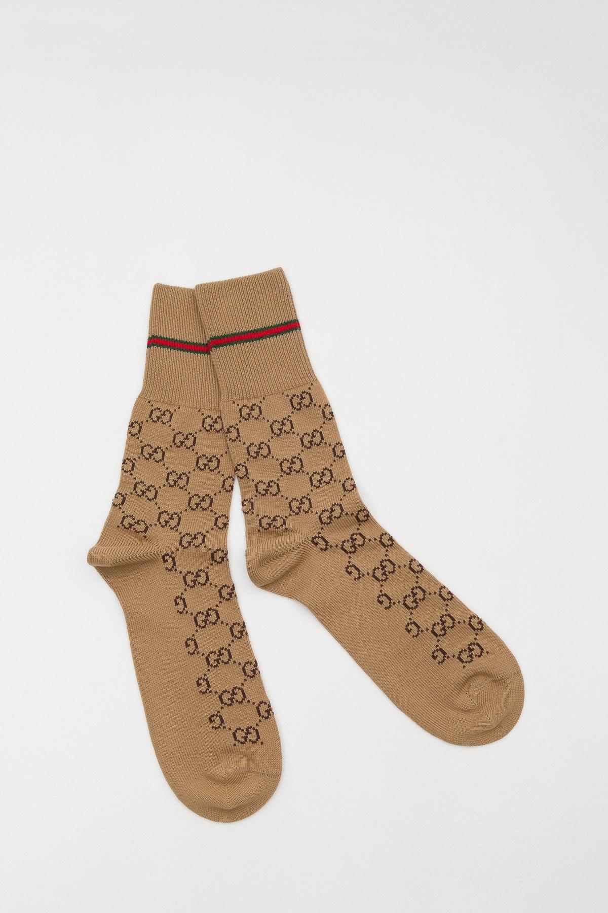 Pind Gå ned Sanctuary Gucci GG Cotton Socks With Web in Natural for Men - Lyst