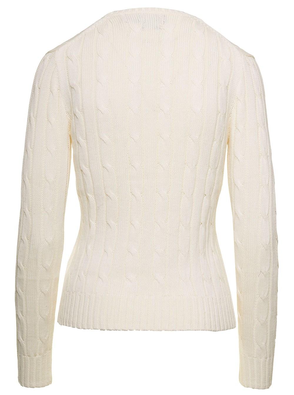 Polo Ralph Lauren Slim-fit Cable Knit in Natural | Lyst