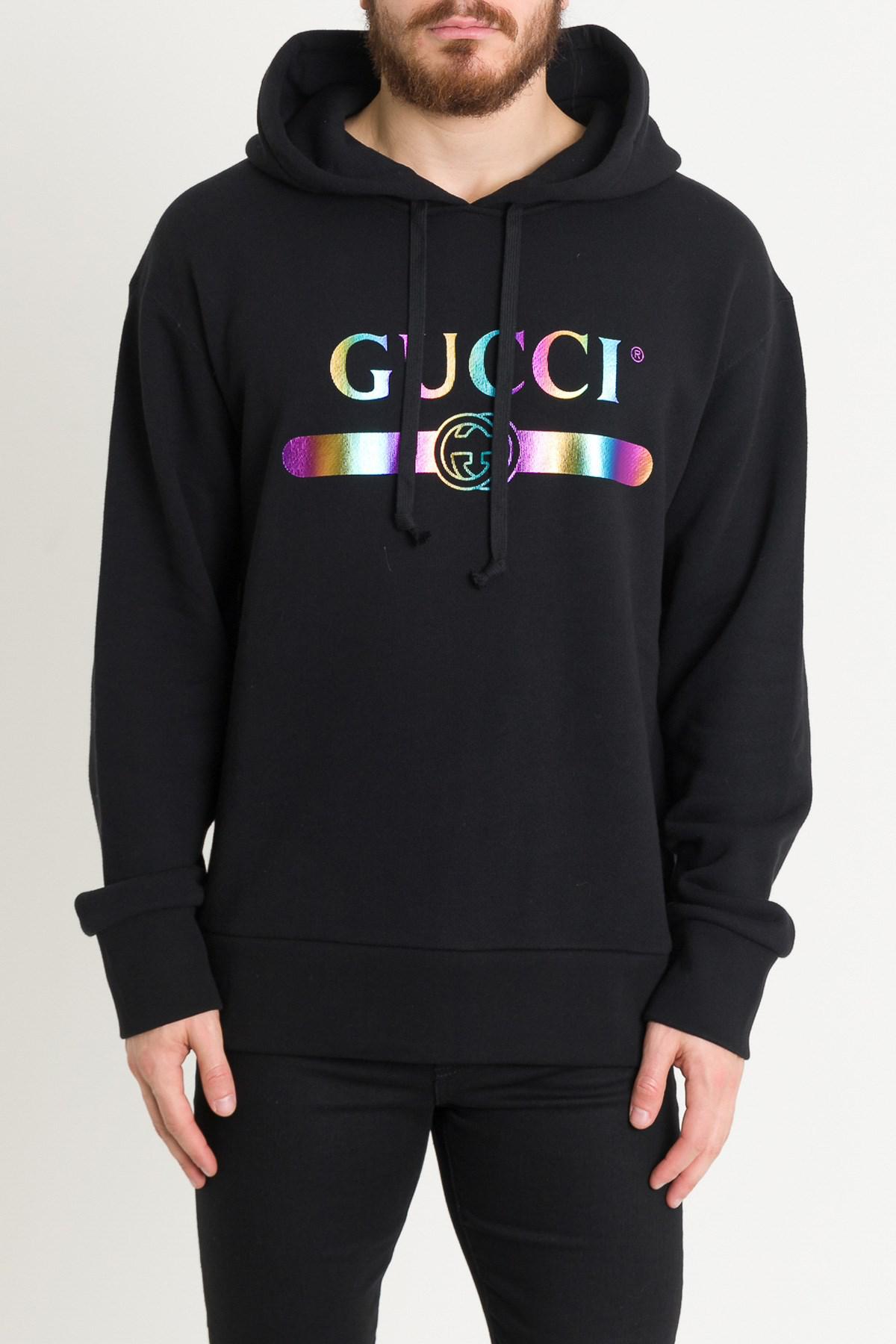 Gucci Hoodie With Iridescent Logo for Men | Lyst