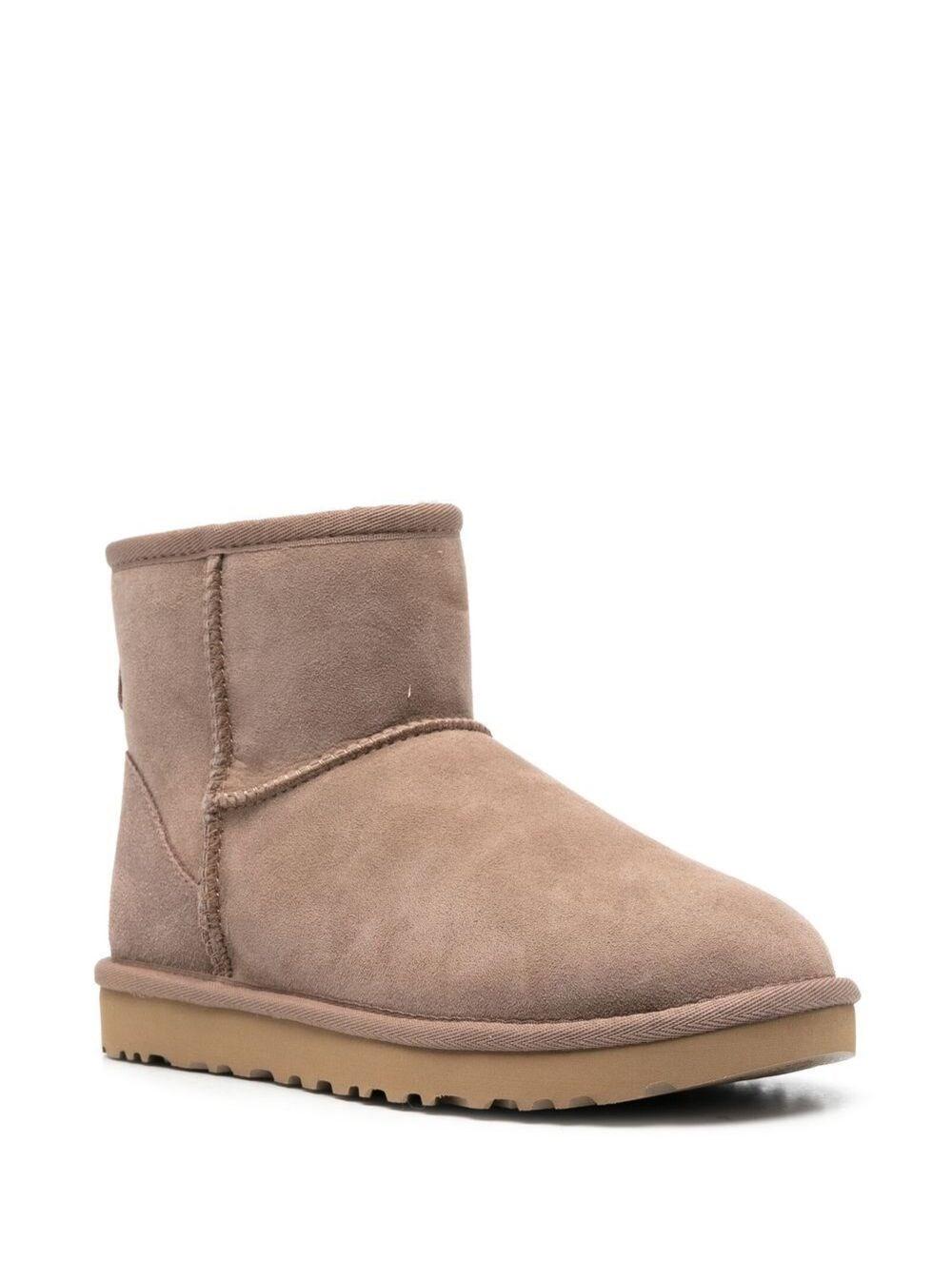 UGG Beige Ankle Boots In Reverse Mutton With Treadlite Flat Sole By Tm in  Brown | Lyst