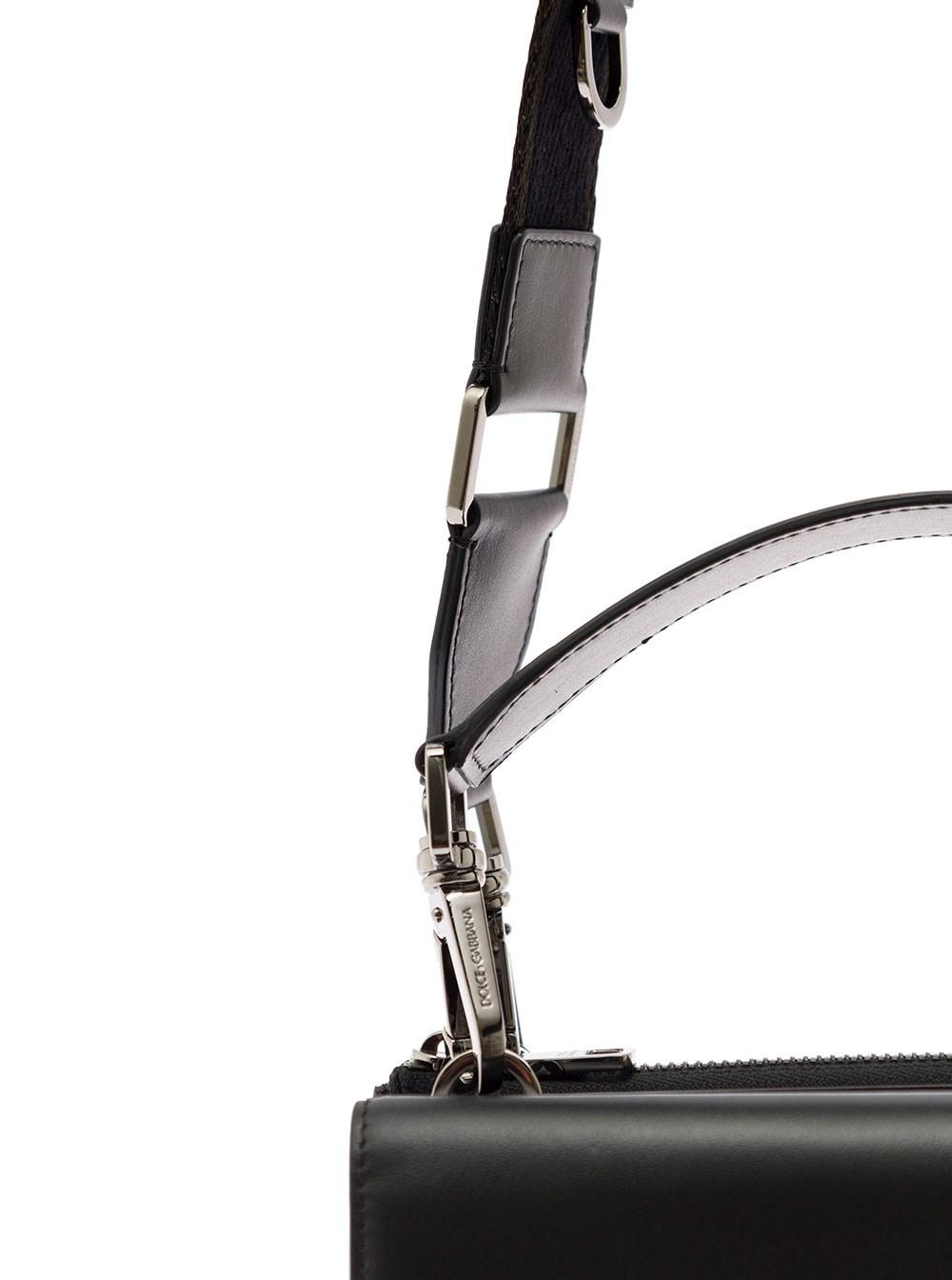 Dolce & Gabbana Black Leather Mini Handbag With Shoulder Strap And Logo  Plaque Man for Men | Lyst