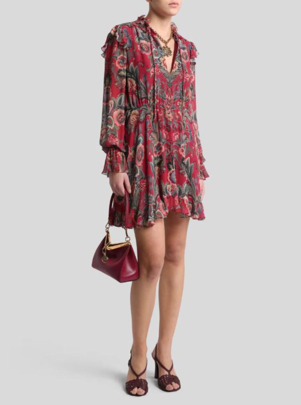 ワンピース Etro Mini Dress Etro Crêpe de Chine Bird-Print Mini-Dress | Liberty
