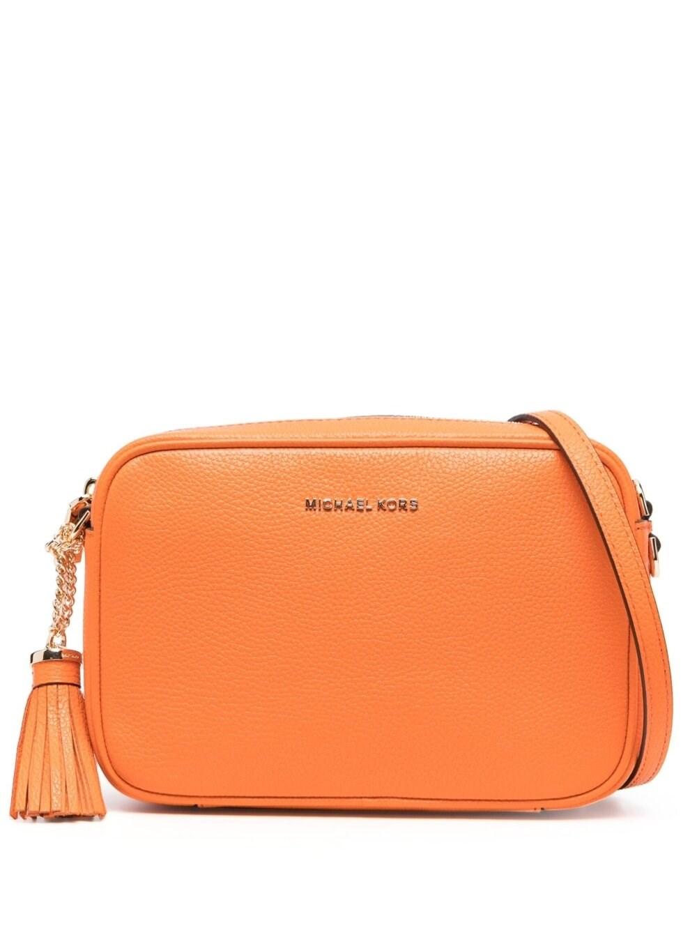 Leather crossbody bag Michael Kors Orange in Leather - 22915253
