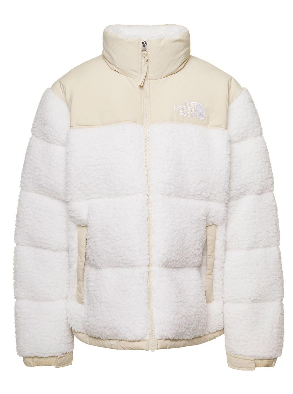The North Face M High Pile Nuptse Jacket Gardenia /gravel in White for ...