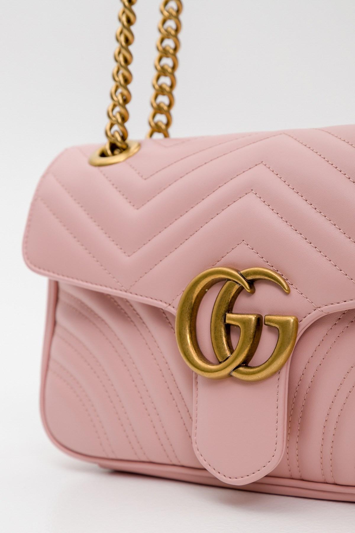 Lyst - Gucci Gg Marmont Small Shoulder Bag in Pink