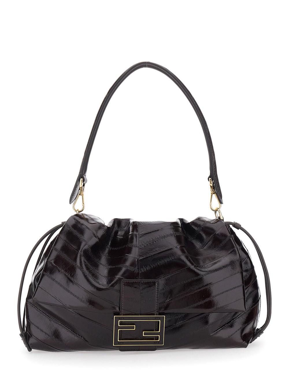 Fendi 'Mamma Baguette Medium' Shoulder Bag With Ff Closure On Th