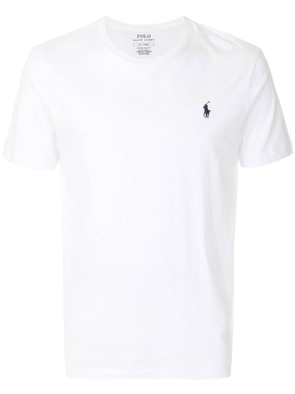 Polo Ralph Lauren Man's Cotton T-shirt With Logo in White for Men | Lyst