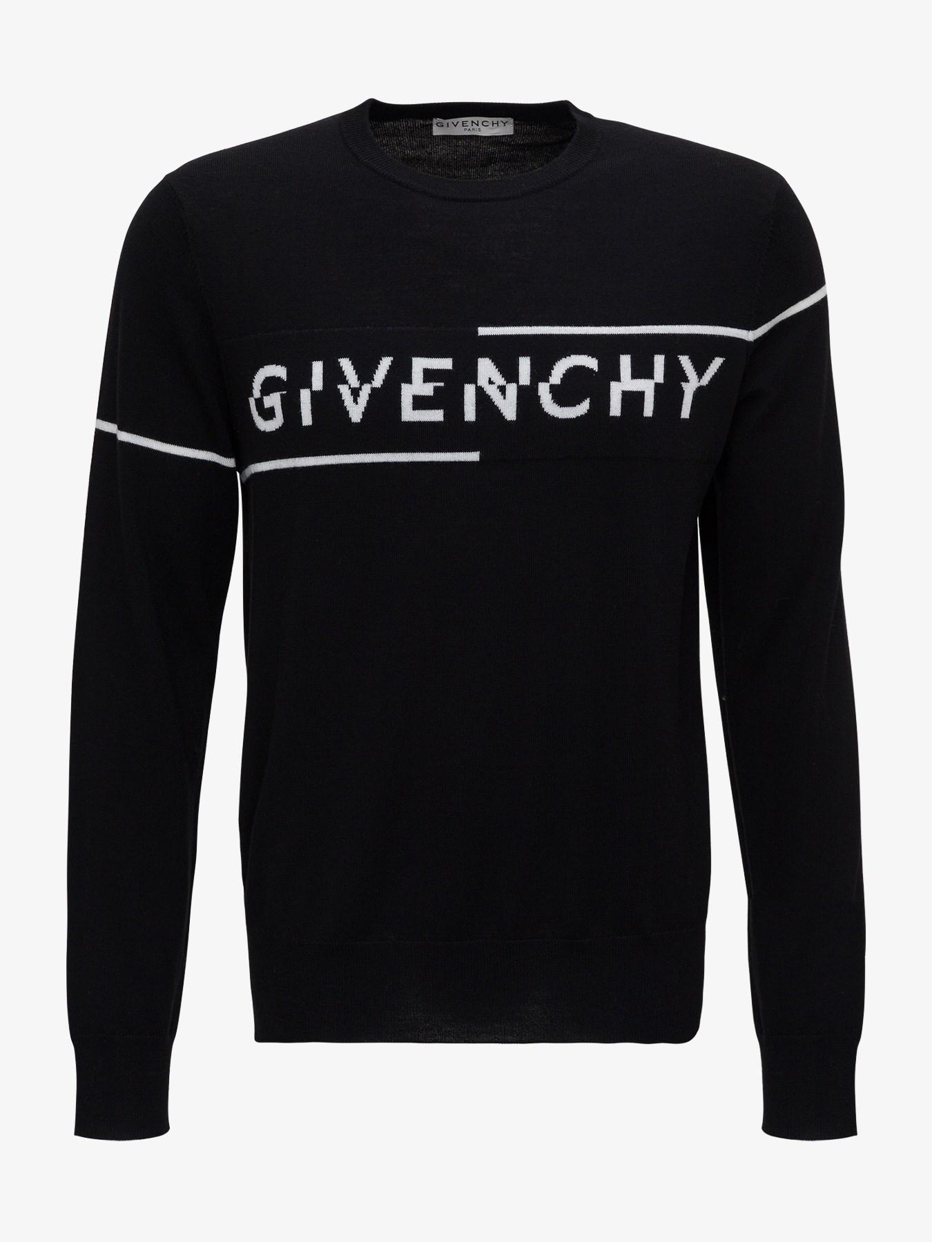 givenchy split logo sweater