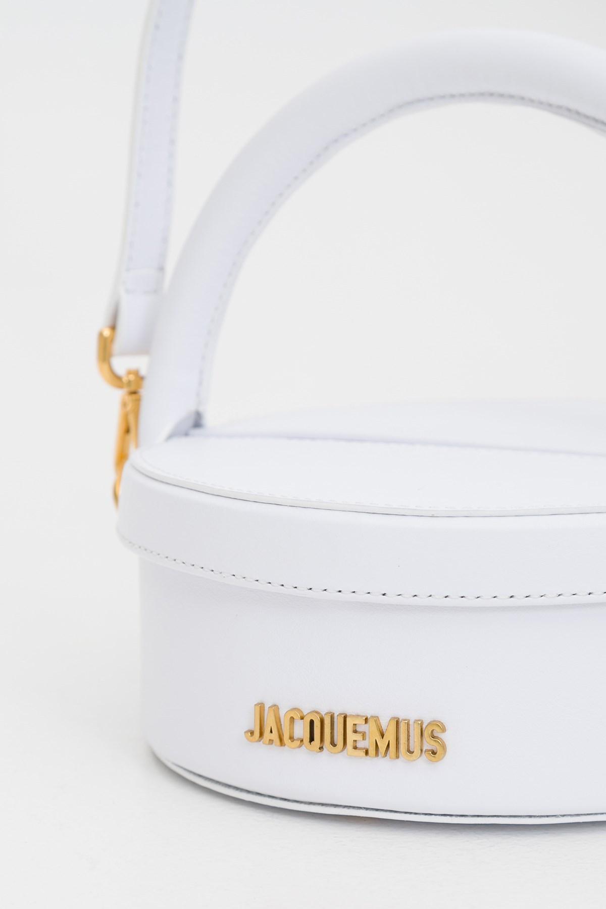 Jacquemus La Boite A Gateaux Round Leather Bag In White Lyst Jacquemus La Boite A Gateaux Round Leather Bag In White Lyst