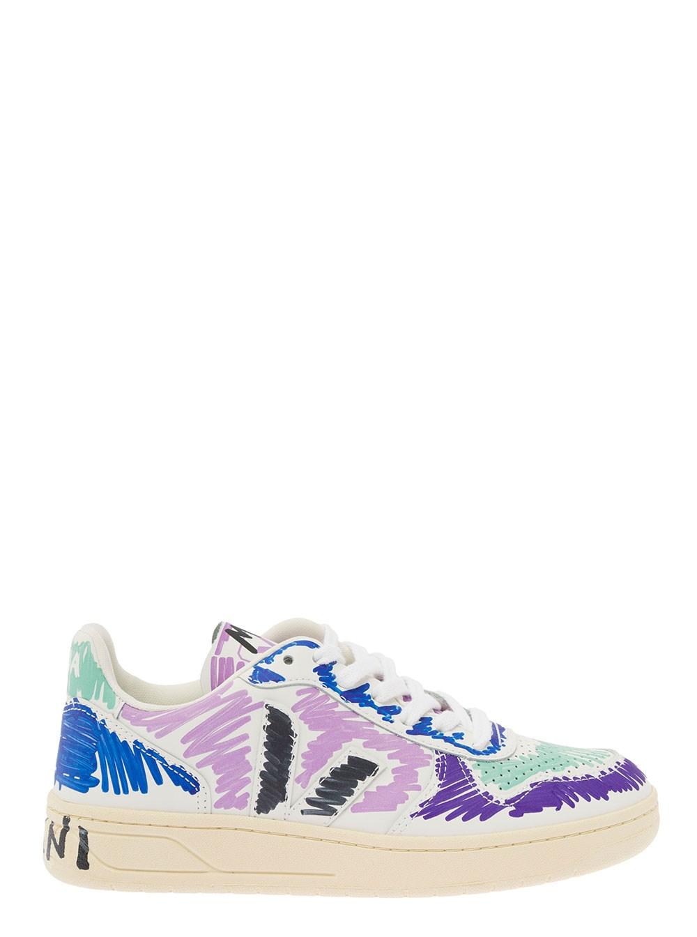 Marni Veja X Women's Leather Sneakers in White | Lyst