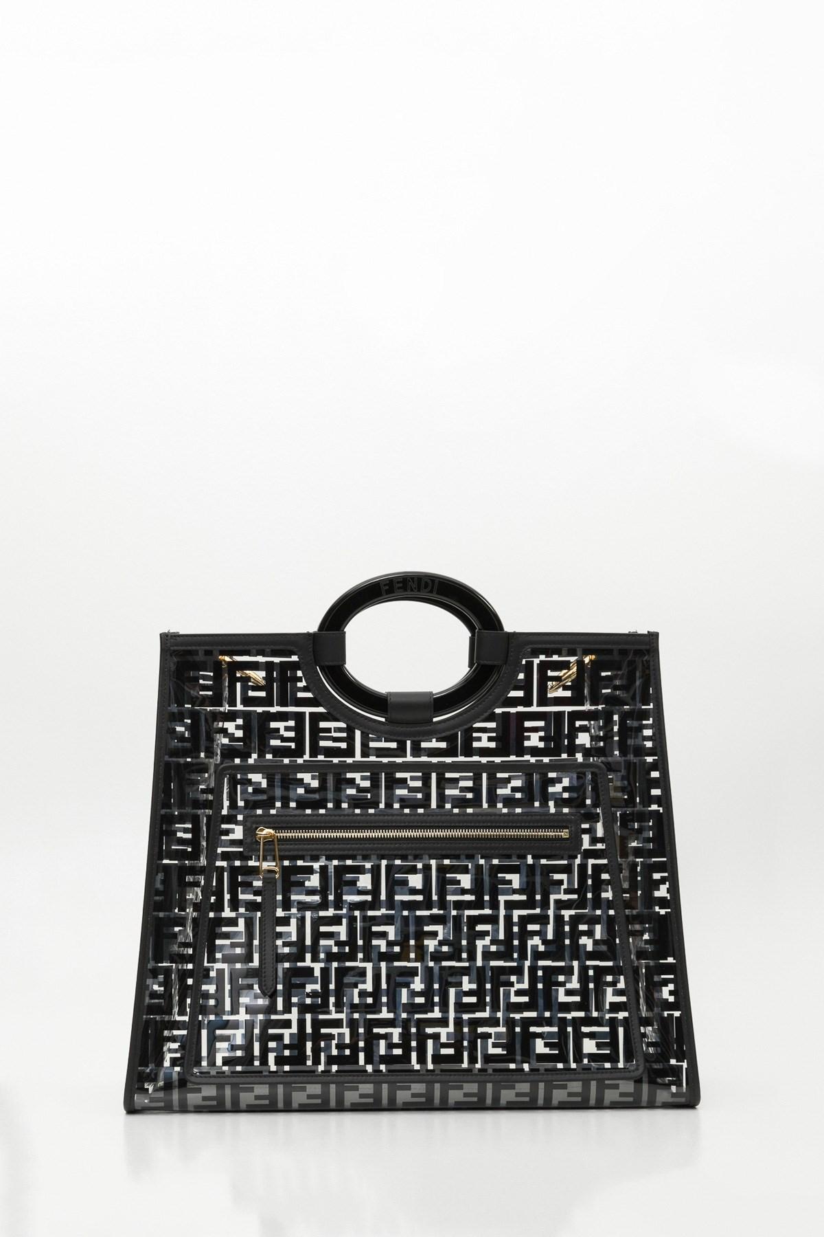 Shopper in PVC trasparente Runaway di Fendi in Nero | Lyst