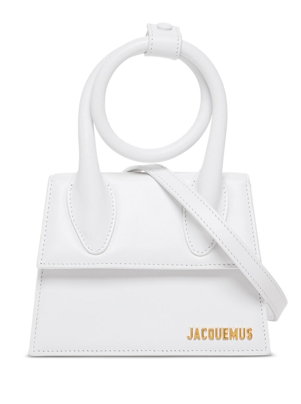 Jacquemus Le Chiquito Noeud Handbag In White Leather - Lyst