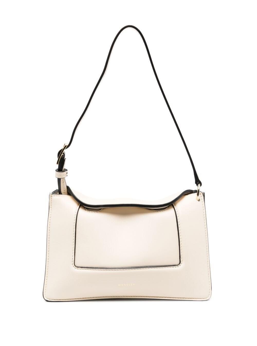 Wandler 'micro Penelope' Shoulder Bag With Logo Print In Leather Woman in  Natural | Lyst