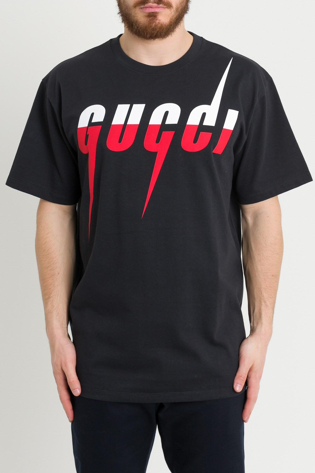 Gucci T-shirt With Blade Print in Black for Men | Lyst