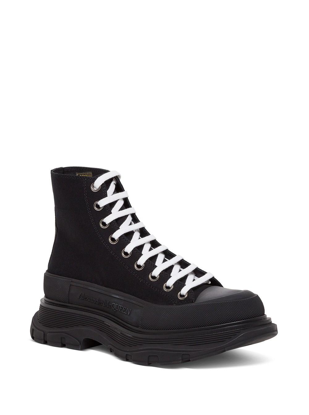 alexander mcqueen puffer tread slick ankle boots
