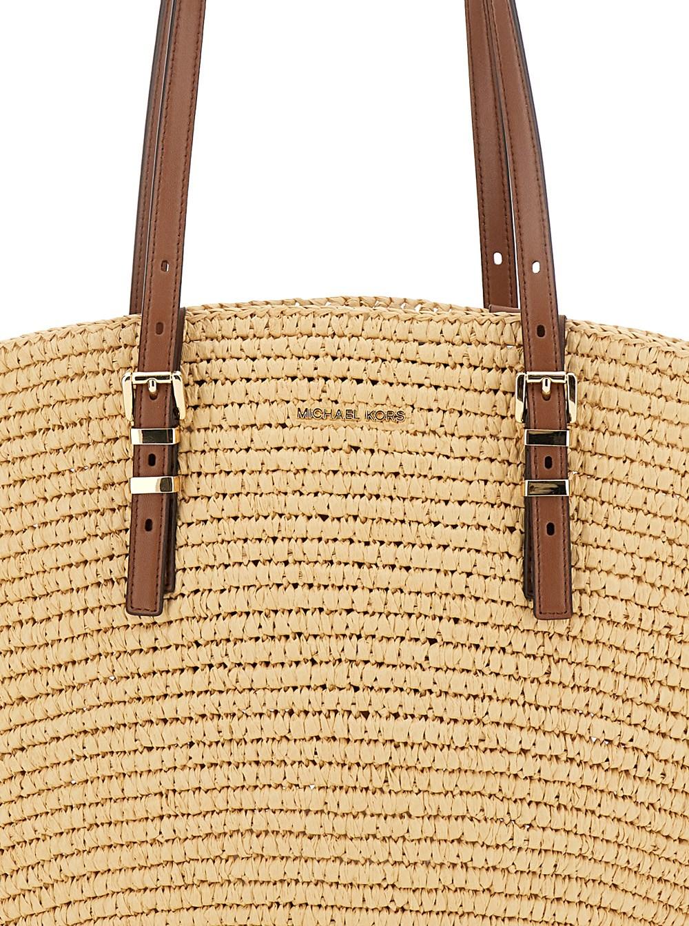 【国内発送】michaelkors＊Isa Fan Large Woven Tote Michael Kors Isa Extra-Large Fan Tote - Macy's
