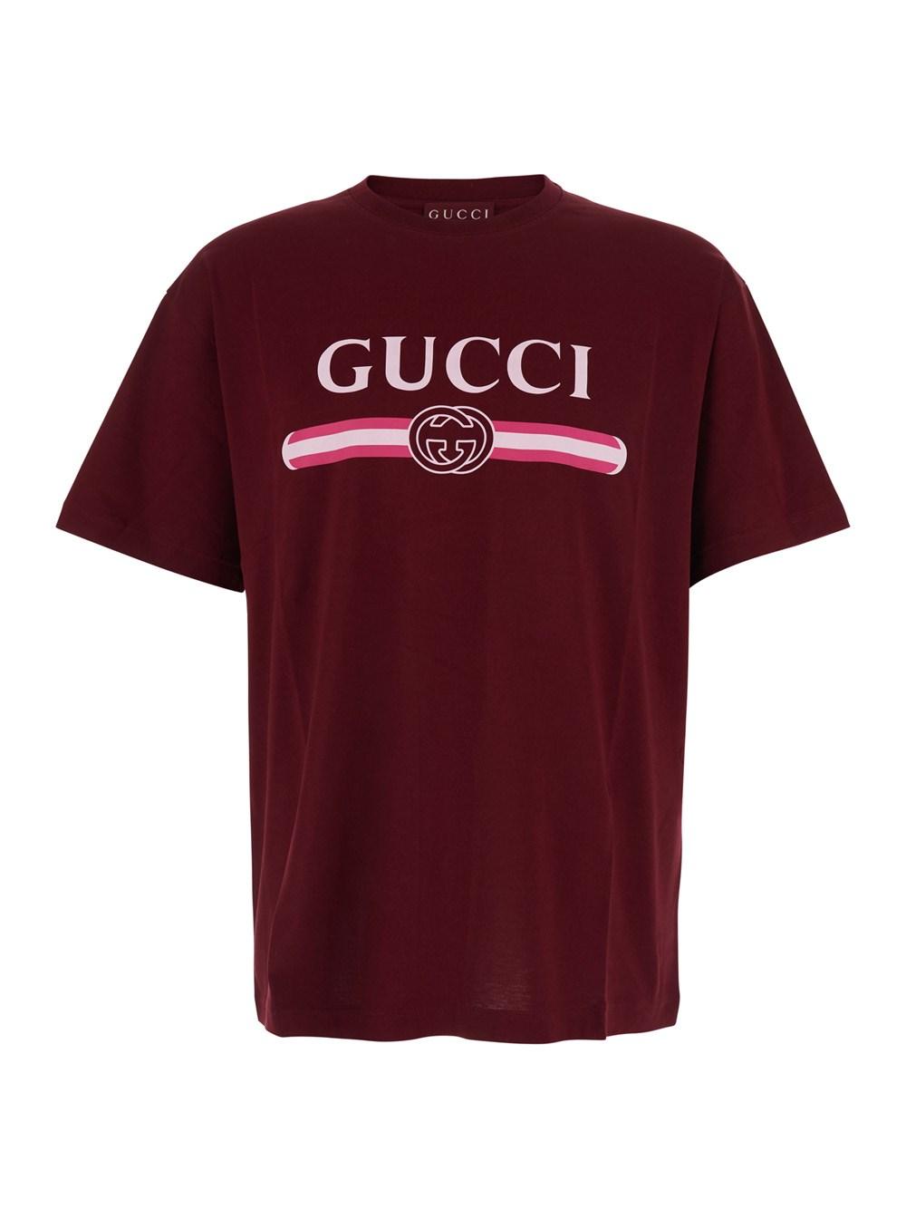 【GUCCI】Double G Embroidered Logo Short Sleeve T-shirt Men's Gucci Short sleeve t-shirts | Lyst