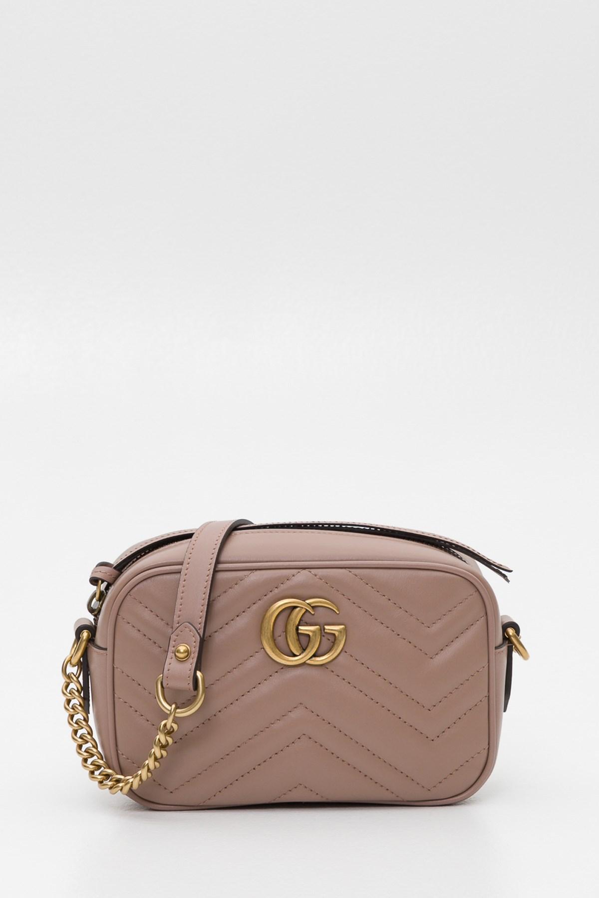 Gucci GG Marmont 2.0 Shoulder Camera Mini Bag In Lion Trap. Ang Chev. Cuore  18 X 12 X 6 Cm in Natural - Lyst