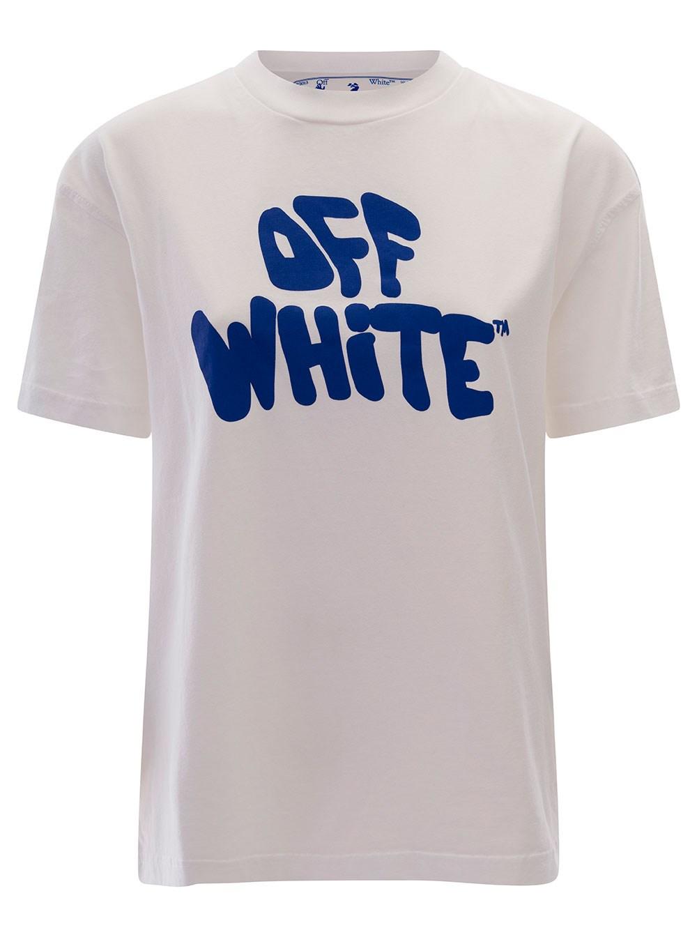 Off-White c/o Virgil Abloh White T-shirt With 70s Graffiti Logo In Cotton  in Gray | Lyst