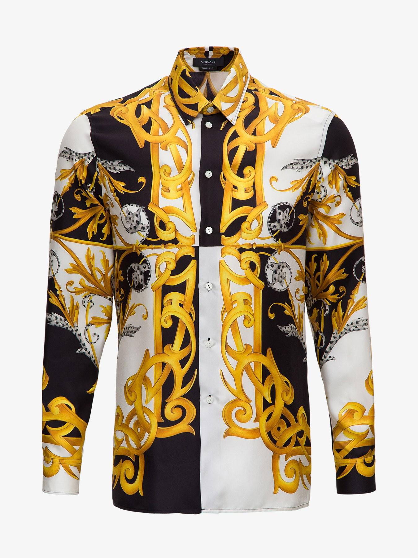 Versace Silk Baroque Shirt for Men - Lyst