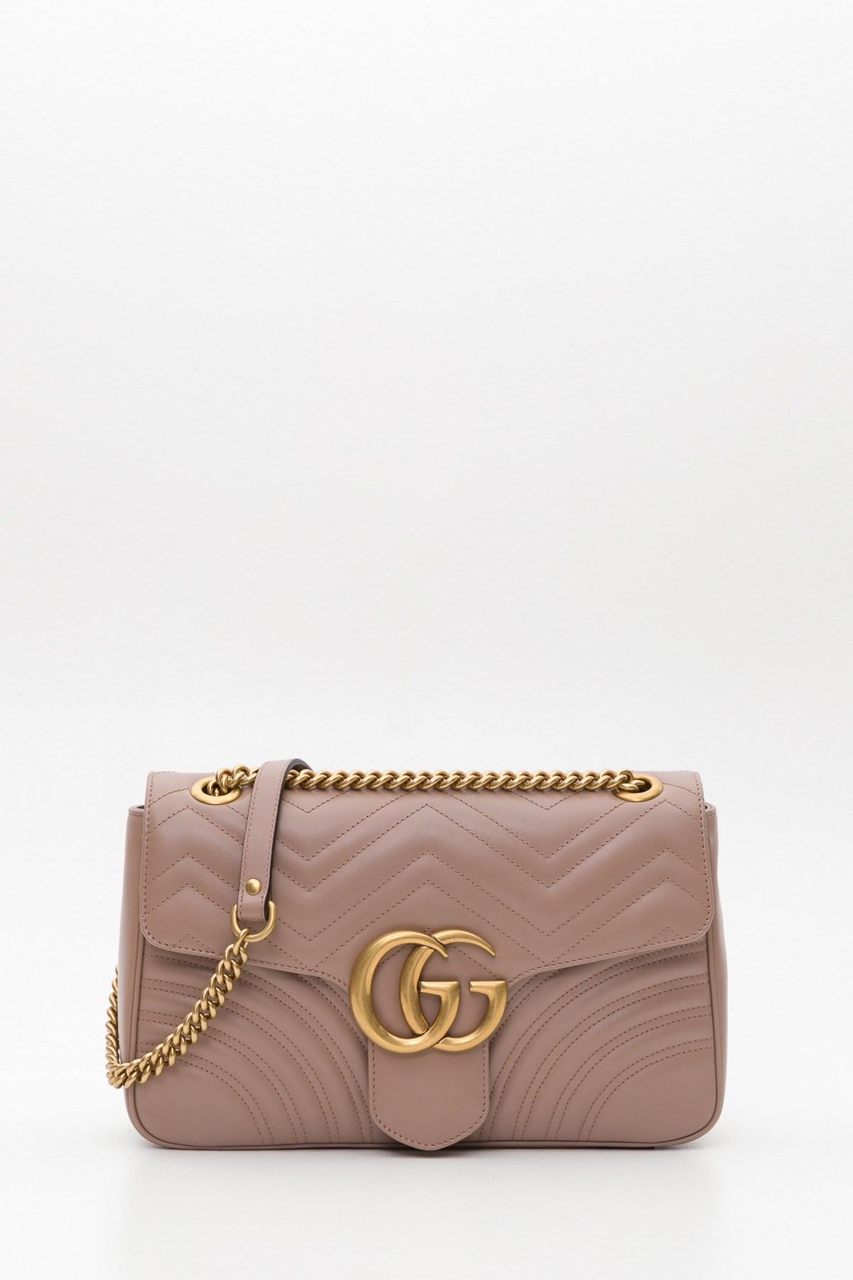 Gucci GG Marmont 2.0 Medium Shoulder Bag In Lion Trap. Ang Chev. Cuore 31 X  19 X 7 Cm in Natural | Lyst