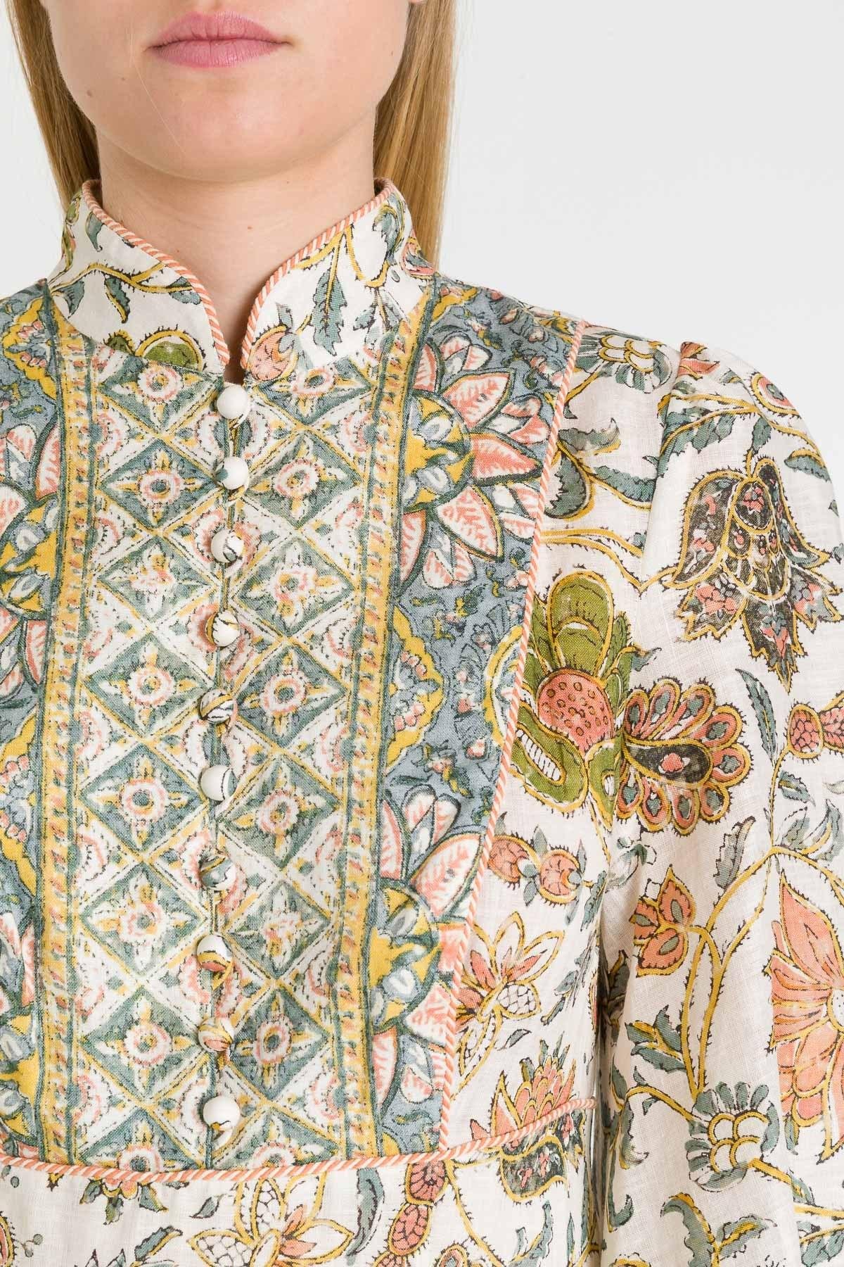 Edie border high neck dress Clearance