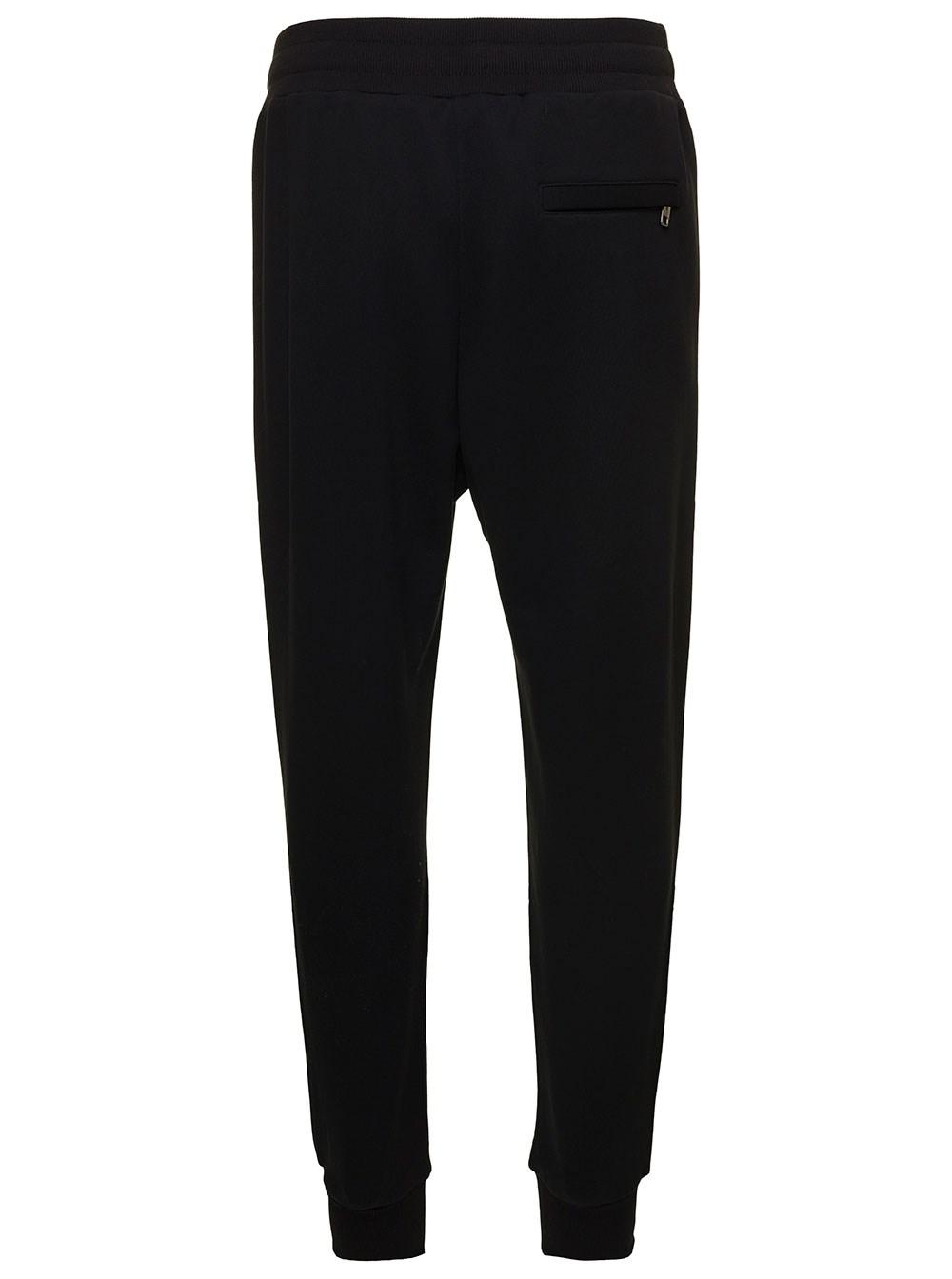 Dolce & Gabbana Logo Embroidered Jogging Pants in Black for Men | Lyst