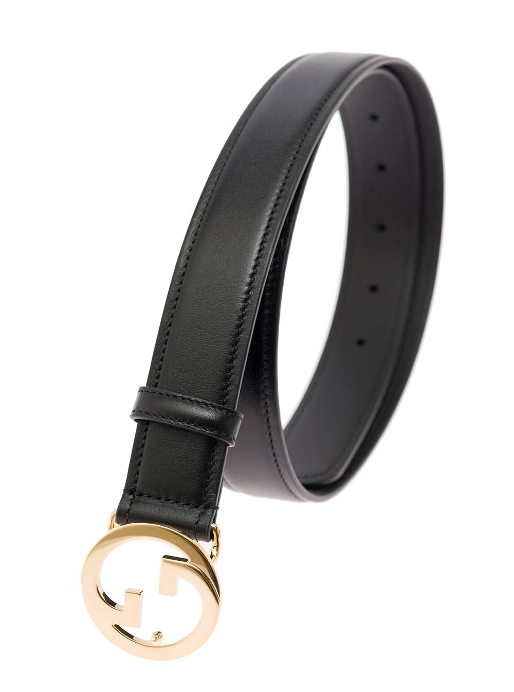 Gucci New Blondie Leather Belt With Logo Buckle Woman in Black | Lyst