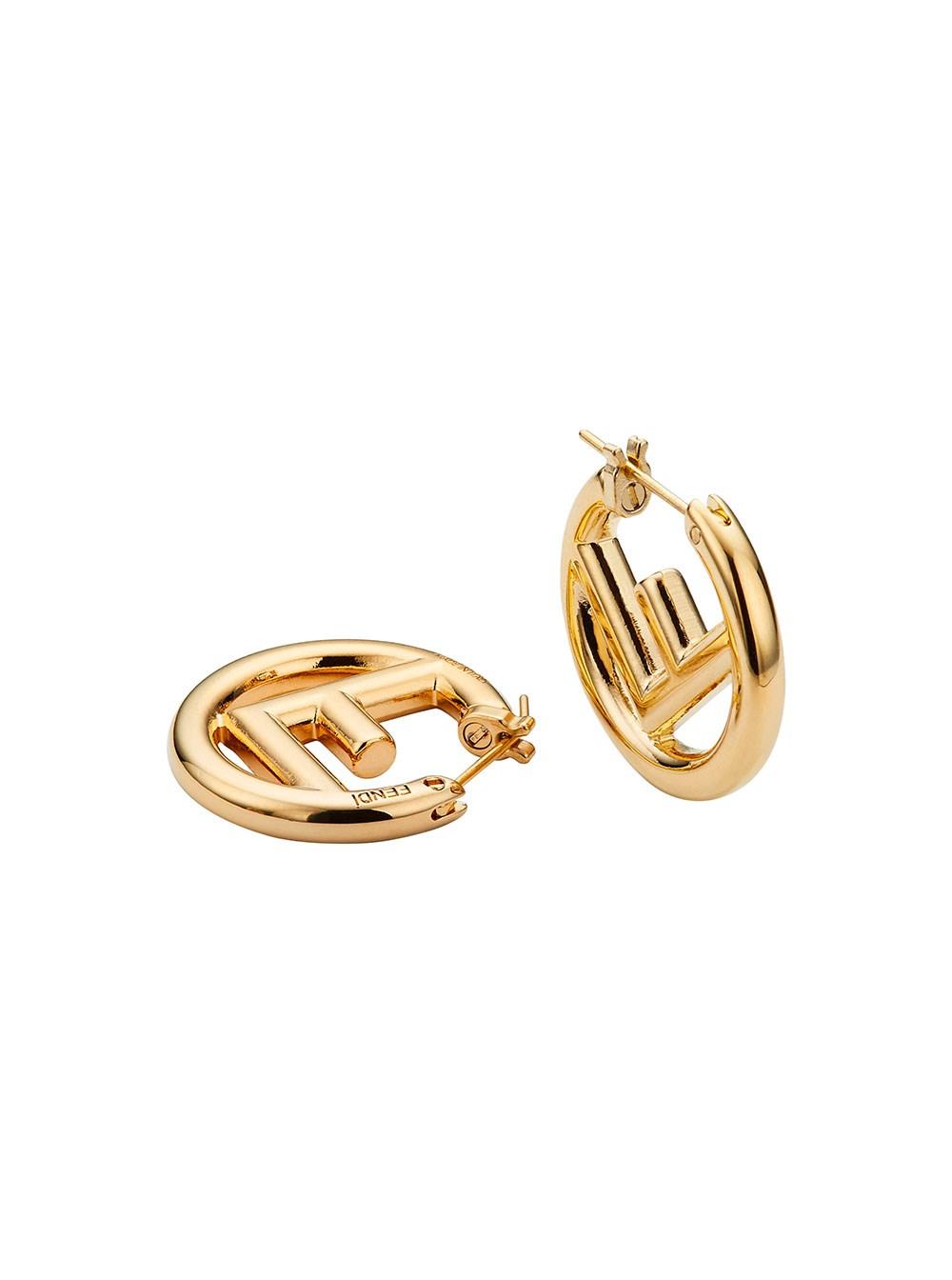 Fendi logo hoop earrings best sale