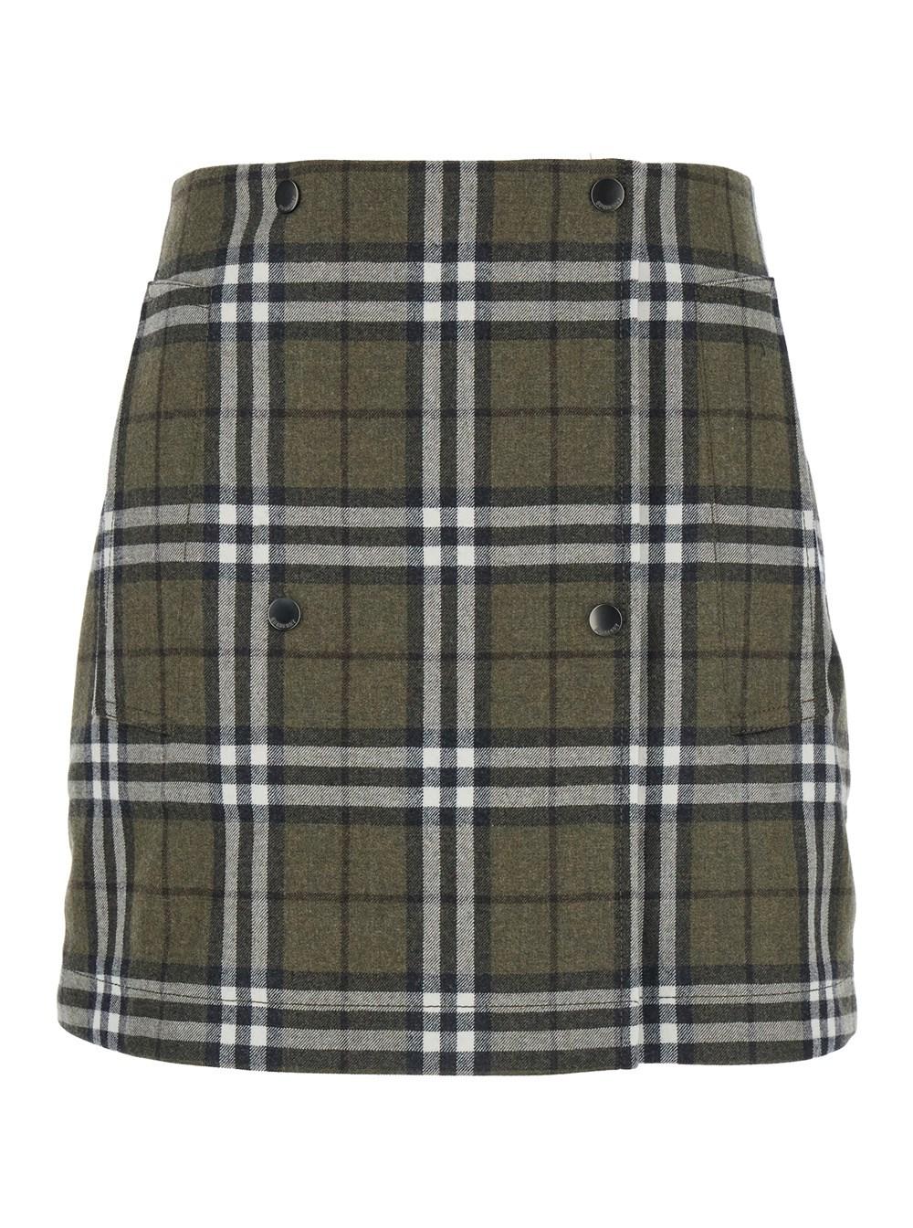 スカート BURBERRY GREY WOOL KILT SKIRT WITH CHECK PATTERN Grey wool kilt skirt with Check pattern – Lord & Taylor