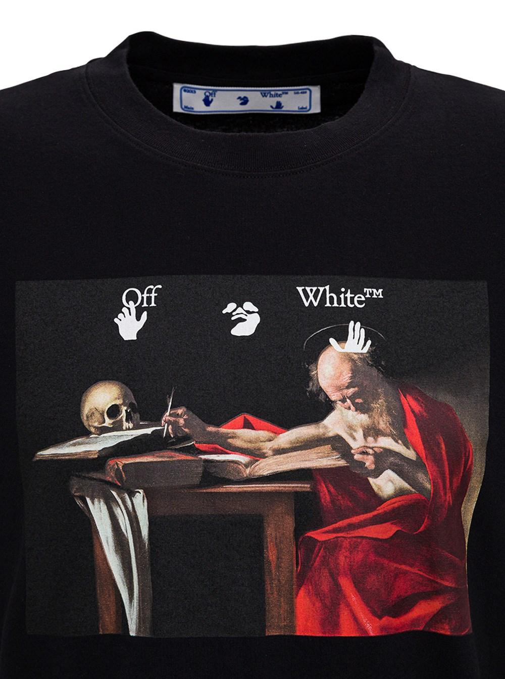 Off-White c/o Virgil Abloh Caravaggio Jersey T-shirt in Black for Men | Lyst