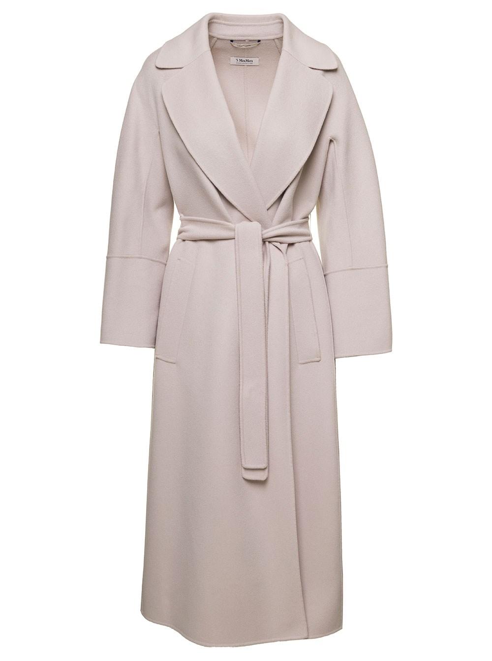 Max Mara 'elisa' Robe Coat With Matching Belt In Wool Woman 's Max Mara in  Natural | Lyst