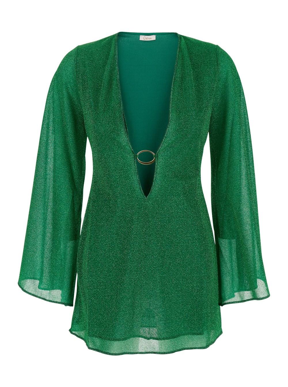 Osree Dress With Glitter Finish in Green | Lyst
