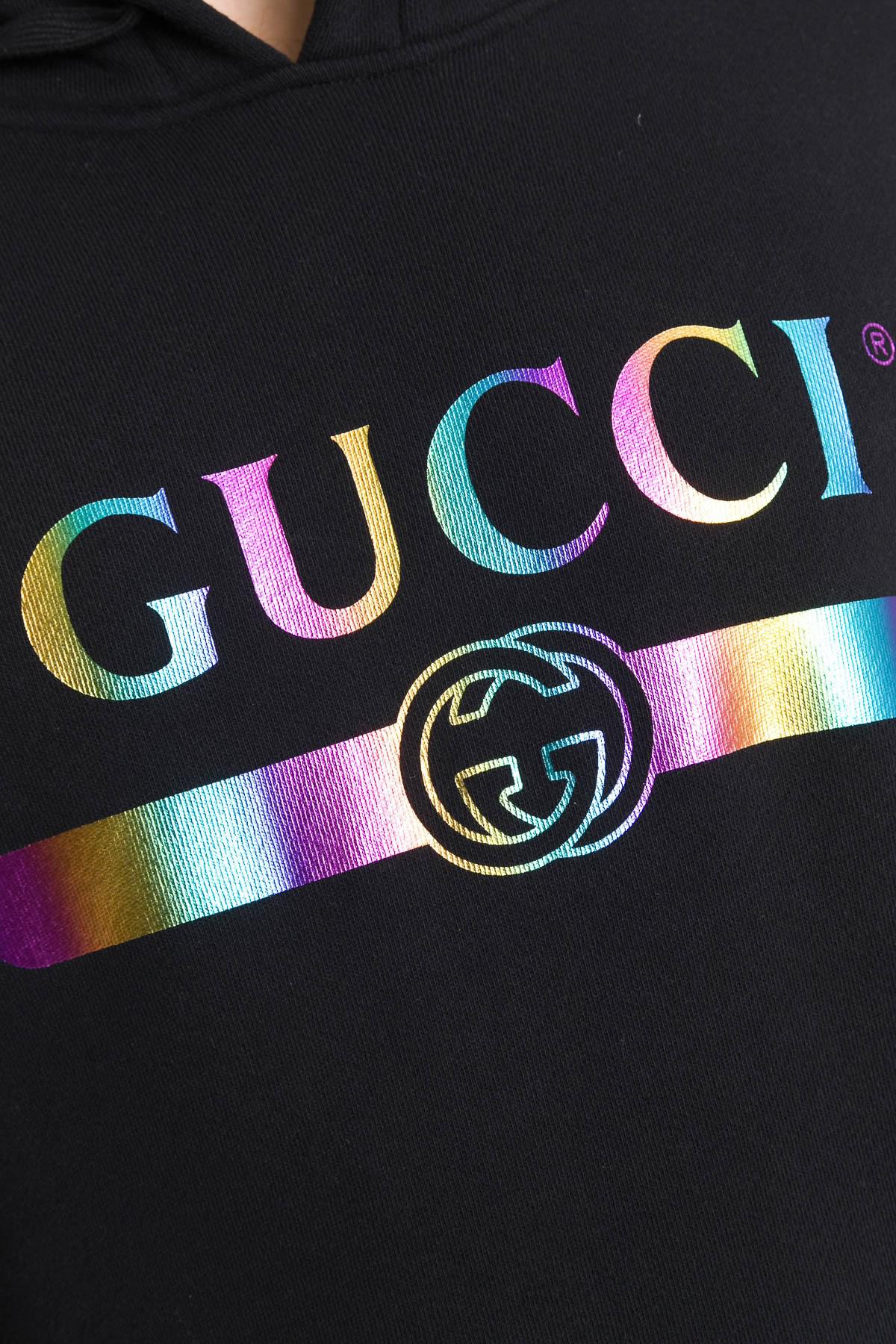 Gucci Hoodie With Iridescent Logo for Men | Lyst