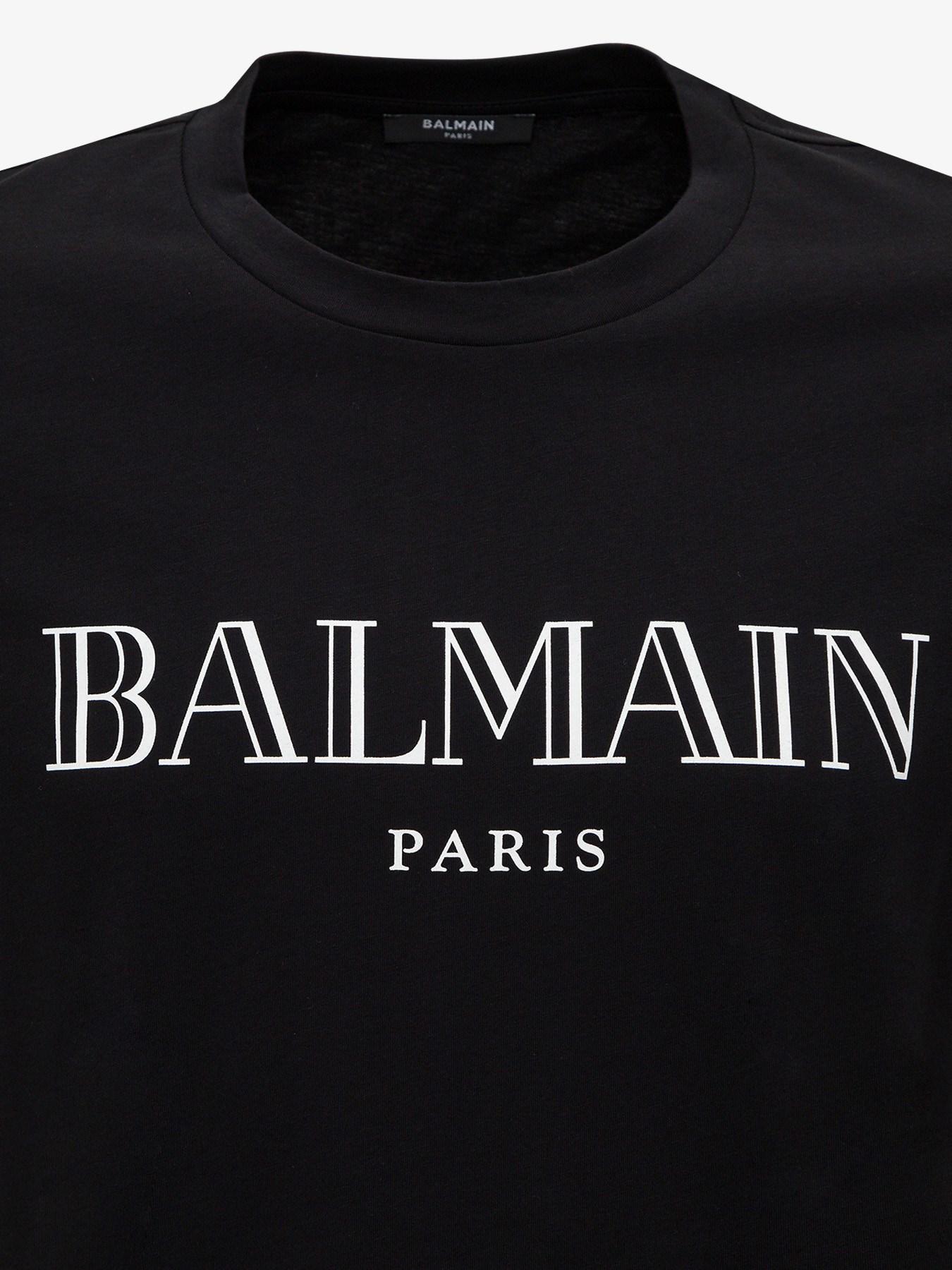 Balmain Vintage Logo Tee in Black for Men - Lyst