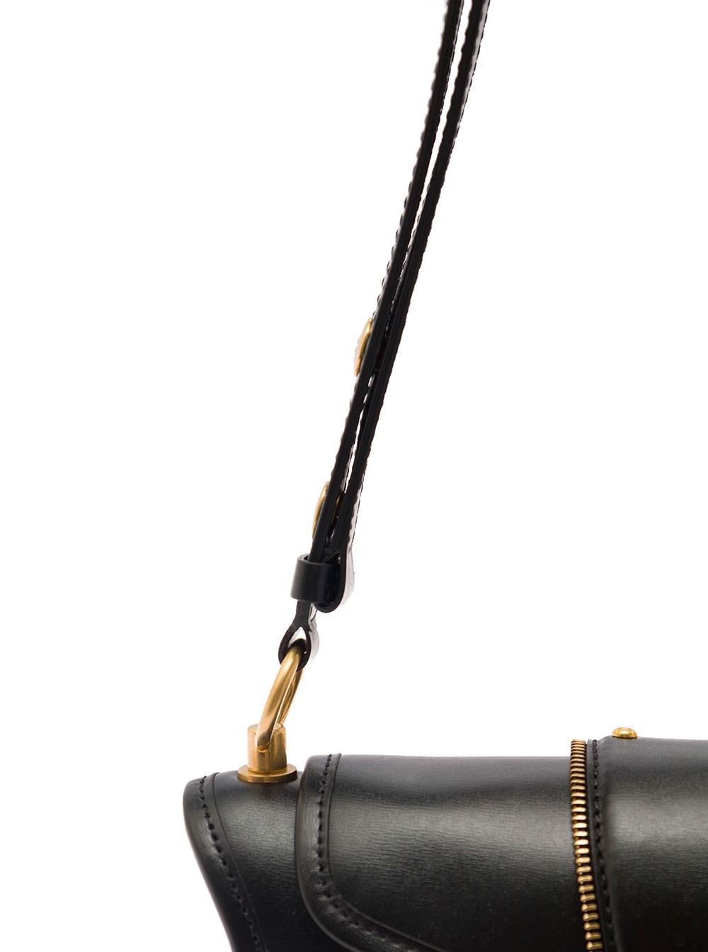 Balmain 'blaze' Black Shoulder Bag With Decorative Zip And Maxi Logo In  Smooth Leather Woman | Lyst