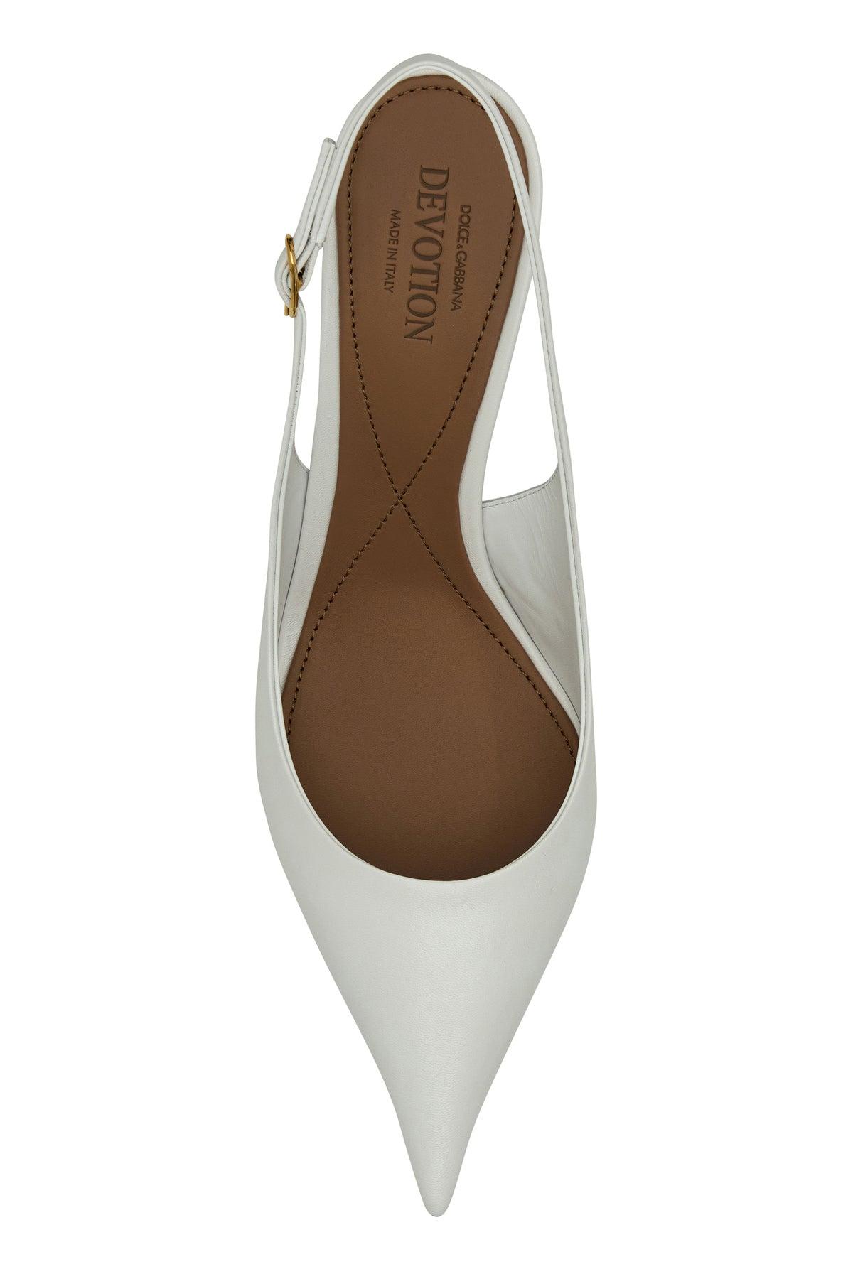 【DOLCE & GABBANA 】White Leather Devotion 75 Pumps Dolce & Gabbana Leather Devotion 75 Pumps in White | Lyst