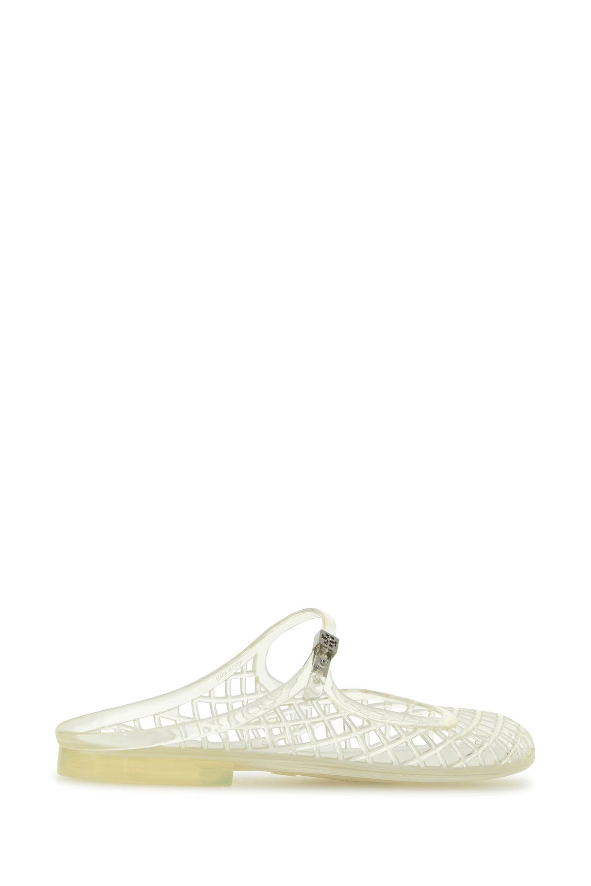 【送料&関税込】Tory Burch Transparent Rubber Mellow Slipper Tory Burch Transparent Rubber Mellow Slippers in White | Lyst