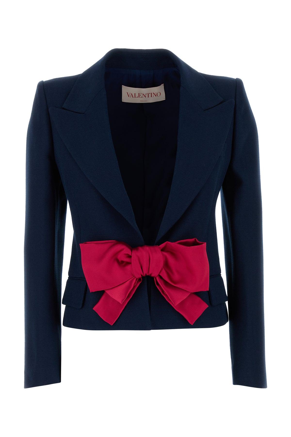 【関税&送料込】Valentino Garavani Navy Blue Viscose Blazer Valentino Garavani Navy Blue Viscose Blazer | Lyst