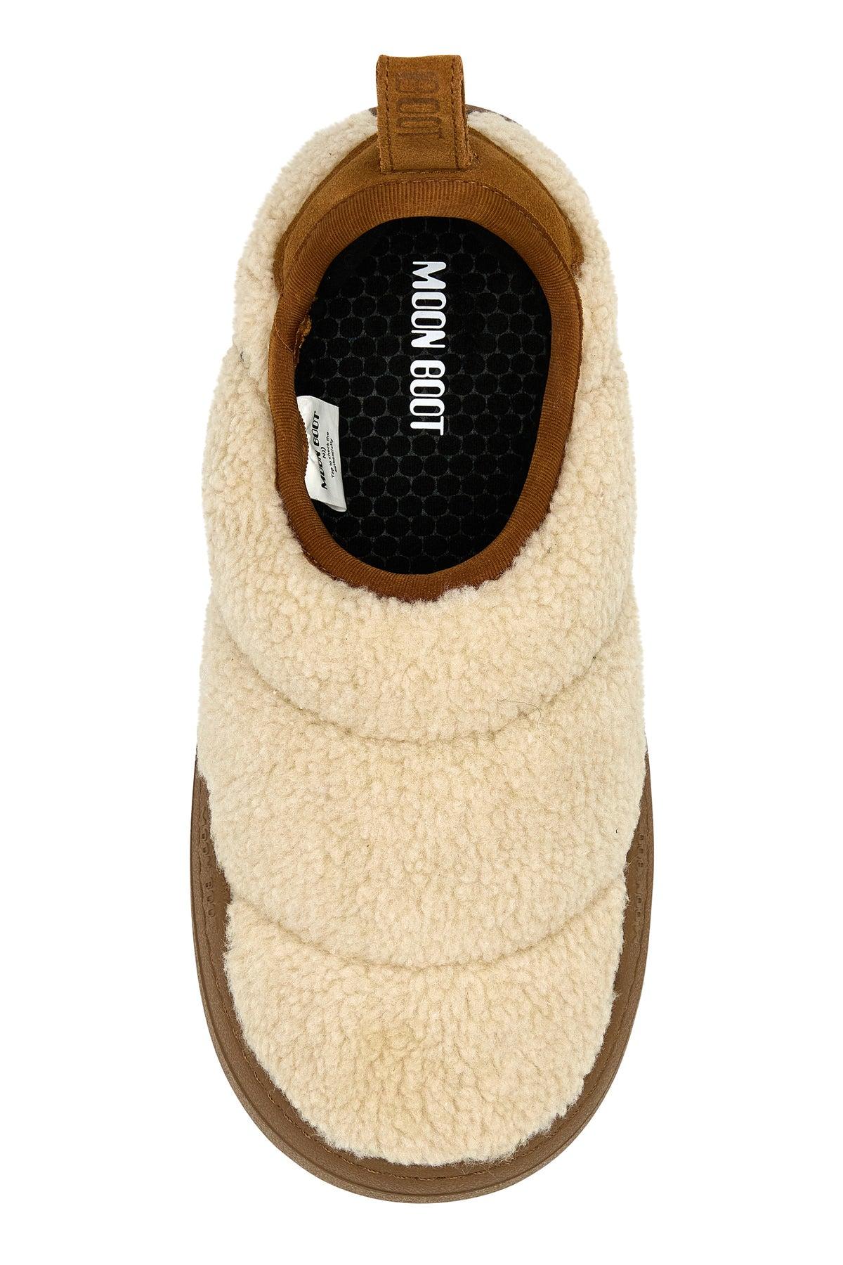 スニーカー MOON BOOT Sand teddy fabric MB Park Puffer slip on Moon Boot Sand Teddy Fabric Mb Park Puffer Slip On in Brown