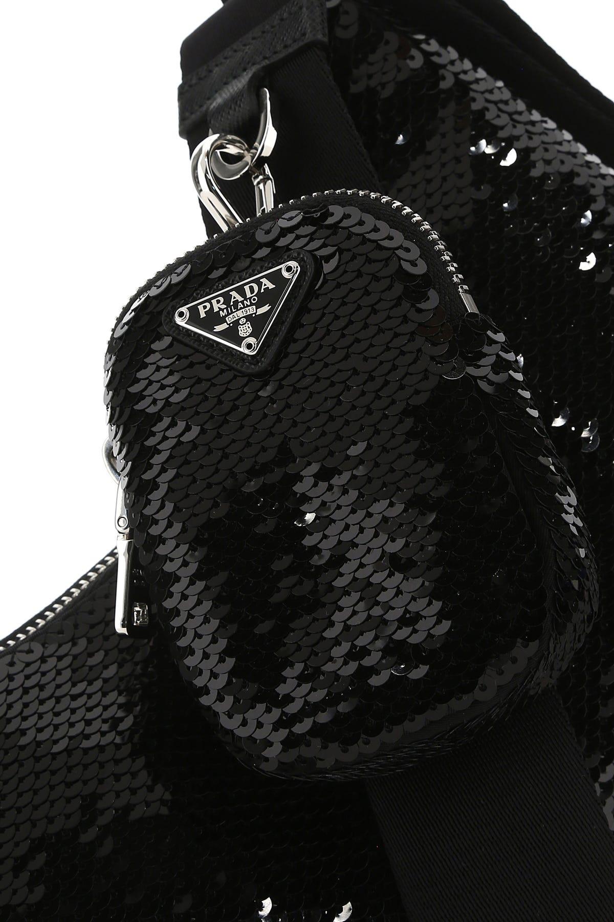 Prada Black Sequins Crossbody Bag | Lyst