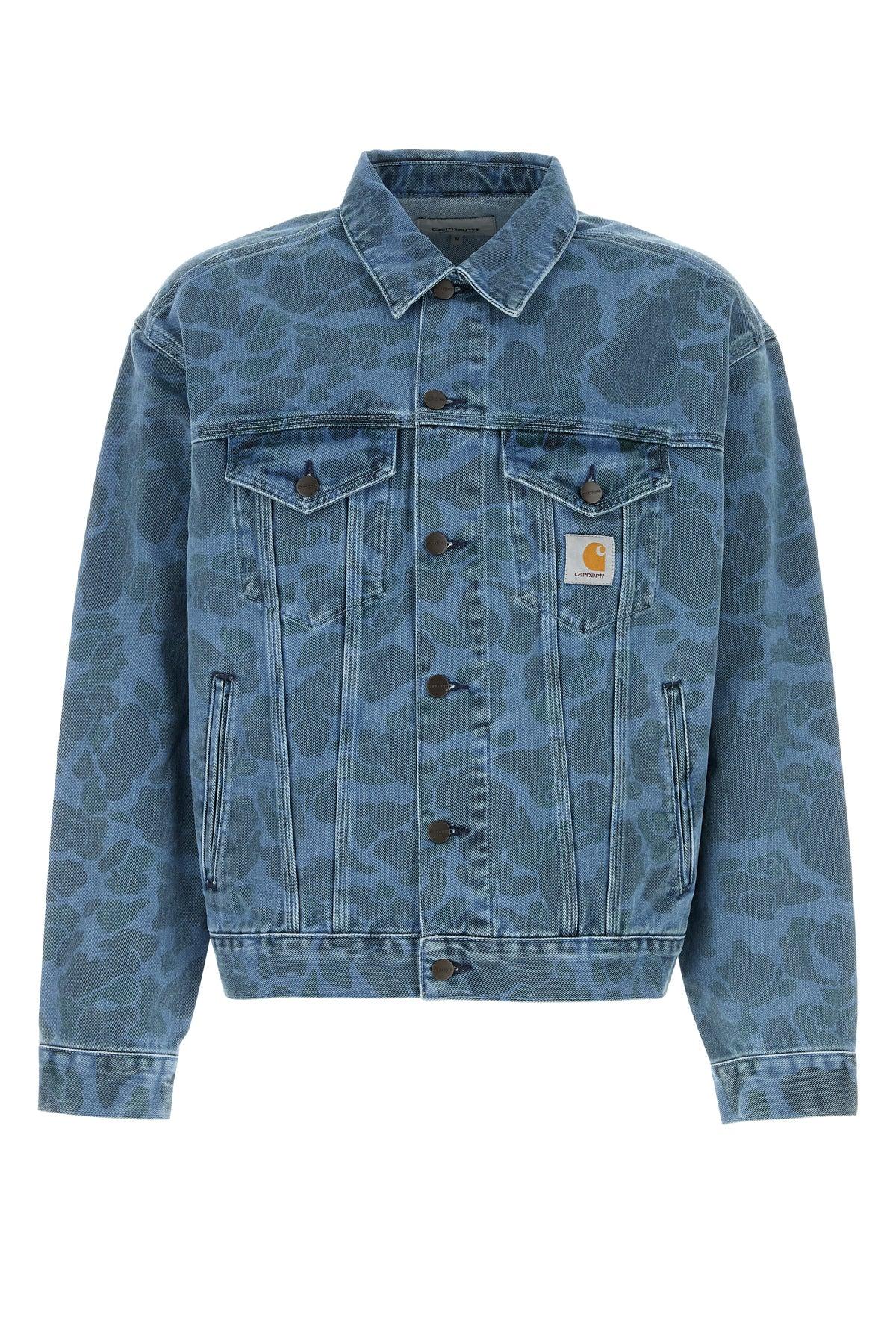 Carhartt Printed Denim Duck Helston Jacket in Blue for Men | Lyst