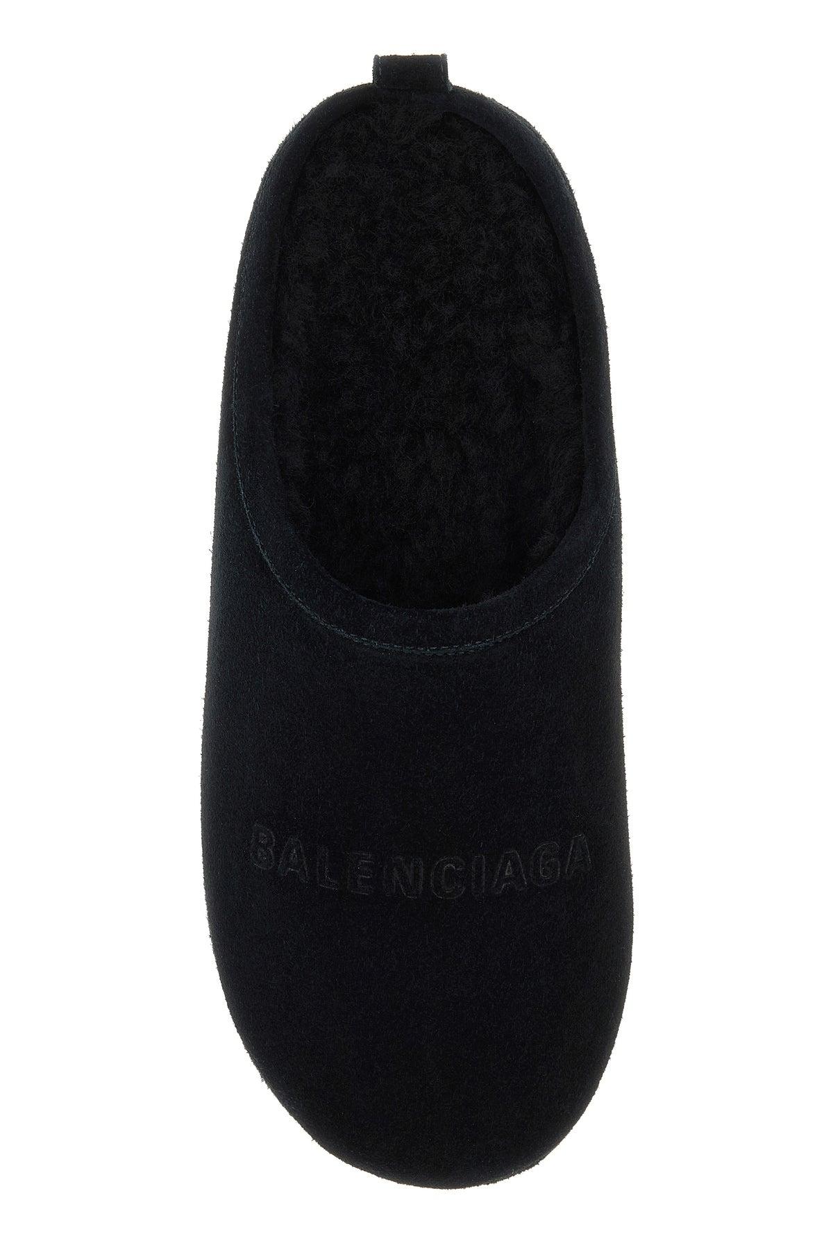 【関税&送料込】Balenciaga Black Suede Alaska Soft Slippers Balenciaga Alaska Slippers | Brown | FARFETCH