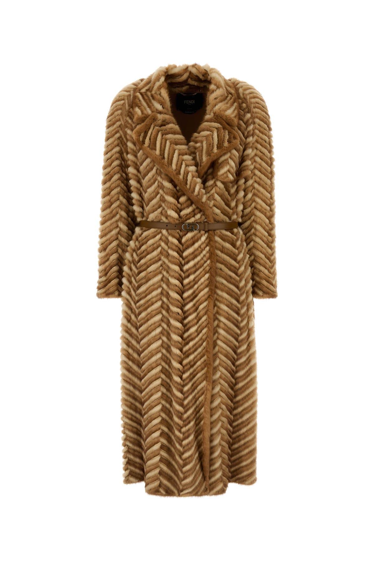 Fendi Cappotto in Natural | Lyst